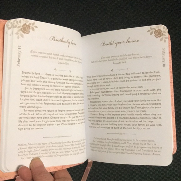 “365 devotions moments with God for Moms” Faux leather bound book - Picture 9 of 14